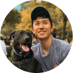 Jackson Sophat with his dog